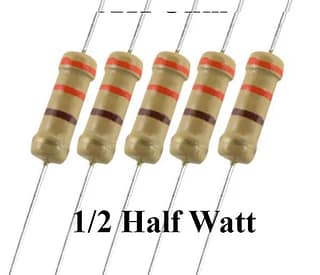 .Résistances 1/2W