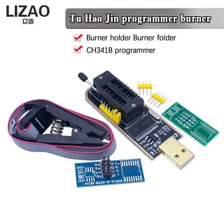 CH341A 24 25 série EEPROM Flash BIOS CH341 Module de programmeur USB + Clip de Test SOIC8 SOP8 pour EEPROM